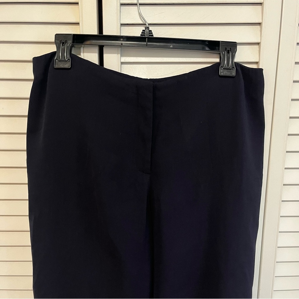 Eileen Fisher Medium Navy Blue Silk Blend Pants Trousers New - Picture 2 of 5